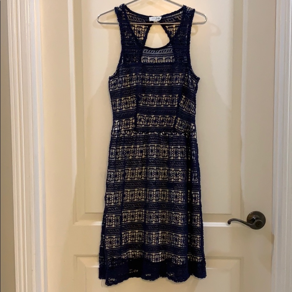 Maison Jules navy lace dress